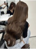 小顔ロングレイヤーカット顔周り夏シールエクステ水光感カラー