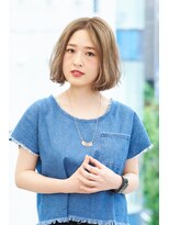 エレノア 渋谷公園通り店(Eleanor)&nbsp;ミルクティーカラー　ニュアンスボブ【ＰＲＥＧＯ】