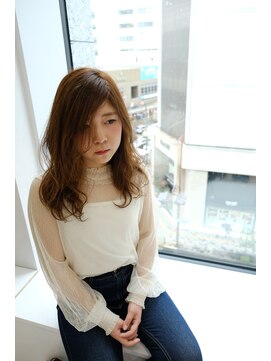 ヘアーエステリス(HAIR ESTE RISU) ペールオレンジで作る、透明感春スタイル