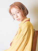 ジーテ(gite)&nbsp;アプリコットオレンジ×ミニボブ　「横浜/髪質改善/縮毛矯正」