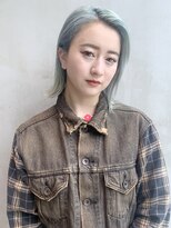 アルバム 銀座(ALBUM GINZA)&nbsp;切りっぱなしボブ_イヤリングカラーラベンダーカラー_8437