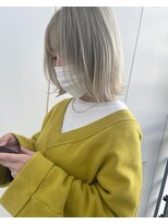 オプスヘアーフェリース(OPS HAIR feliz)&nbsp;ホワイトグレージュ×ボブ