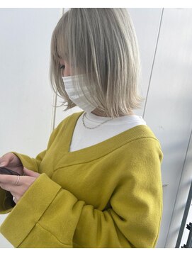 オプスヘアーフェリース(OPS HAIR feliz) ホワイトグレージュ×ボブ