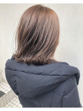 モルニ(MORNI) ショコラブラウン_マロンベージュ Aラインボブ かきあげ