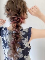 リディア 新宿東口店(Rydia) ルーズな立体感の編みおろしヘアアレンジ★あみおろし 新宿東口