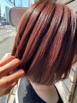 サロンドカスティーロ(salon de castillo)&nbsp;ショートボブ暖色カラーツヤ髪大人可愛い小顔20代30代