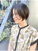 NUDE 透明感 20代30代40代暗髪 大人ショートボブ くびれショート