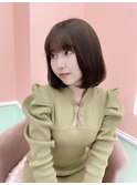【girland】 オリーブブラウン 韓国風/レイヤーカット