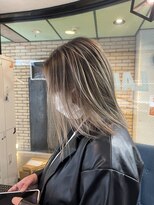 ラフ(LAFF) #バレイヤージュ#グレージュカラー#ボブウルフ#ココアベージュ