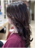 大人可愛い波巻きロングレイヤー/ミセス世代に人気/30代40代50代