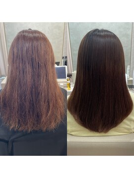 シンズ 銀座(sins) ブリーチ毛にsins酸性ストレート[30代40代50代60代]