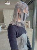 ツーブロックホワイトシルバー