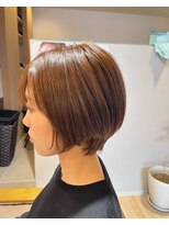 ハピエル ヘアークルー(HAPPYEL hair crew)&nbsp;20代30代40代抜け感ショートレイヤーミルクティベージュブラウン