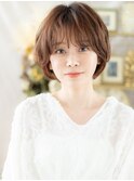 大人可愛いフェザーバング甘めマッシュパーマa大宮20代30代40代
