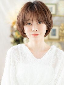 カバーヘア ブリス 大宮西口(COVER HAIR bliss) 大人可愛いフェザーバング甘めマッシュパーマa大宮20代30代40代