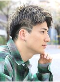 束感メッシュショート/刈り上げショート/ブリーチデザイン