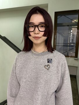 ロジ(loji) 姫カットボブ×ディープレッド