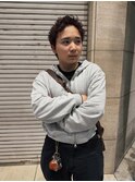 メンズカラースパイキーショートワインレッドメンズカット　GIA