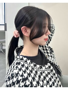 ベレーザ 渋谷(BELEZA) 15378黒髪グレージュ髪質改善レイヤーワンカール韓国ストレート