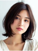 コンパクトボブ × 大人ナチュラル