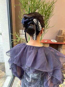 フェンヘアーアイス 中目黒(Fen.hair ici) エレガントシニヨンアレンジ◎ロングヘア華やかパーティーヘア