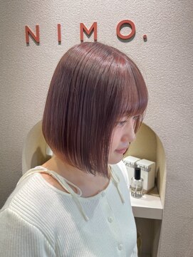 ニモ(NIMO.) ピンクカラーボブ/Wカラー/ハイトーン