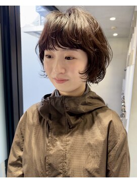 フィルムス 表参道(FILMS) ラテグレージュ顔周りレイヤーボブ韓国巻き結べるレイヤーカット