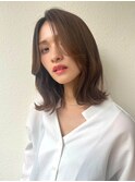くびれヘア/外ハネミディアム/前髪かき上げ/髪質改善p戸田公園