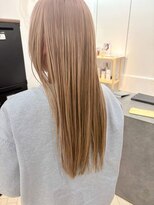 ユニ バイ マグ 長野店(Uni.by Mag)&nbsp;透明感抜群♪ダブルカラーブリーチミルクティーベージュ
