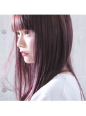 *ピンクパープル×ストレートヘア*