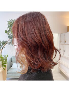 エルフ(elf) チェリーピンクブラウン×ミルクティーベージュカラー