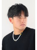 センターパート&ニュアンスパーマ&ツーブロック【表参道/青山】