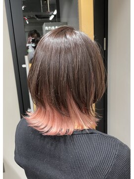 リグ 横浜(Lig.) ハイトーンケアブリーチピンクインナーカラー