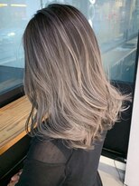 アイティー バイ アルバム 中野店(IT by ALBUM)&nbsp;バレイヤージュ_グレージュカラーボブウルフ_ba410491