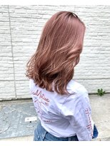 ピンク ショコラアッシュ ヘルシースタイル ふんわりカール
