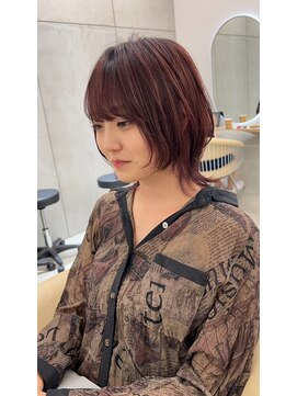 サンド 鹿児島中央(sand) 黒髪/グレーベージュ/レイヤーロング/前髪パーマ[鹿児島駅]