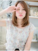 大人可愛いミルクティーカラー小顔ミニボブc5越谷10代20代30代