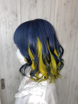 ダンク(DUNK) ネイビー×インナーイエロー