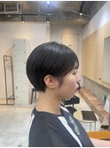 レイヤーカット/ウェットヘア/オリーブベージュ/デザインカラー