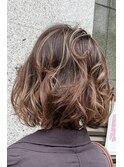 パーマ風ボブ