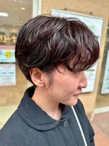 美容室ヒラトヤ 仙北店&nbsp;大人かわいい耳掛けハンサムひし形束感ショート☆30代40代50代