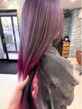 ヘアーデザイン クレオ(CREO)の写真/【東札幌駅徒歩1分】自然な立体感が出る人気のバレイヤージュ♪透明感ある憧れのトレンドヘアを創ります◇