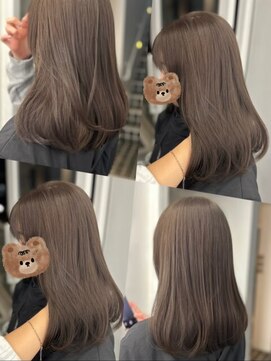 アイシー 表参道(ICY) 透明感ブリーチなしオリーブグレージュカラー