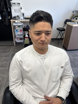 ノースサイド(NORTH SIDE) アメカジオールバックフェードカット短髪ベリーショート刈り上げ