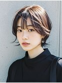 50代ショートベリーショート成人式クラゲヘアマッシュウルフ