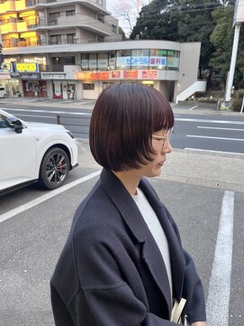 バイエイト 野並店(By Eight) レイヤーボブとカシスカラー