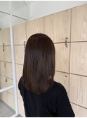 大人可愛いダブルカラーショコラブラウン似合わせレイヤー