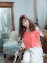 ヘアメイク パッセージ 千歳船橋店(hair make passage) 艶ベージュ×シフォンカール