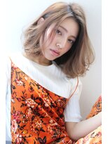 ブラン 栄(Blanc)&nbsp;【Blanc/栄】ベージュカラー＿ワンカール＿ボブ★★