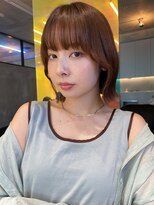 ロンドルーチェ 心斎橋(Lond luce)&nbsp;ダークアッシュ/ミディアムレイヤーカット［髪質改善/縮毛矯正］